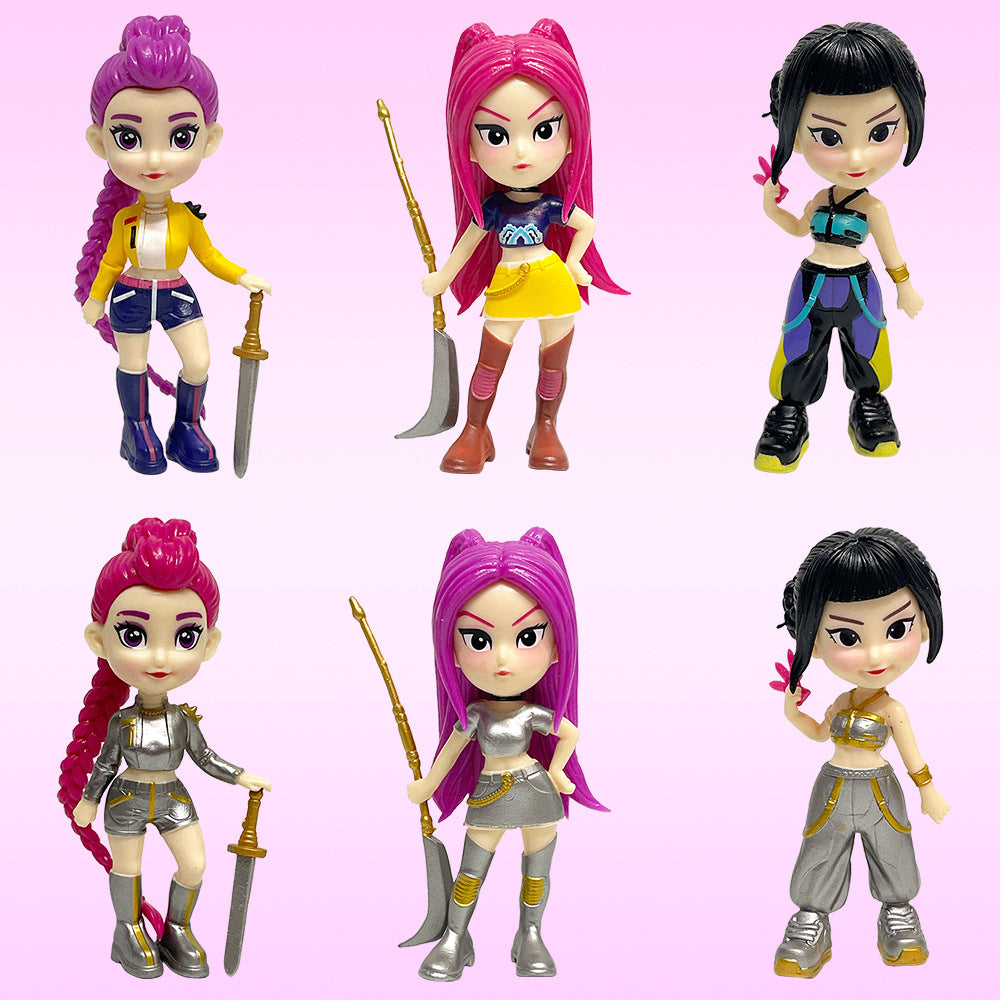 K-Pop Demon Hunters 6-Piece Mystery Blind Box Display