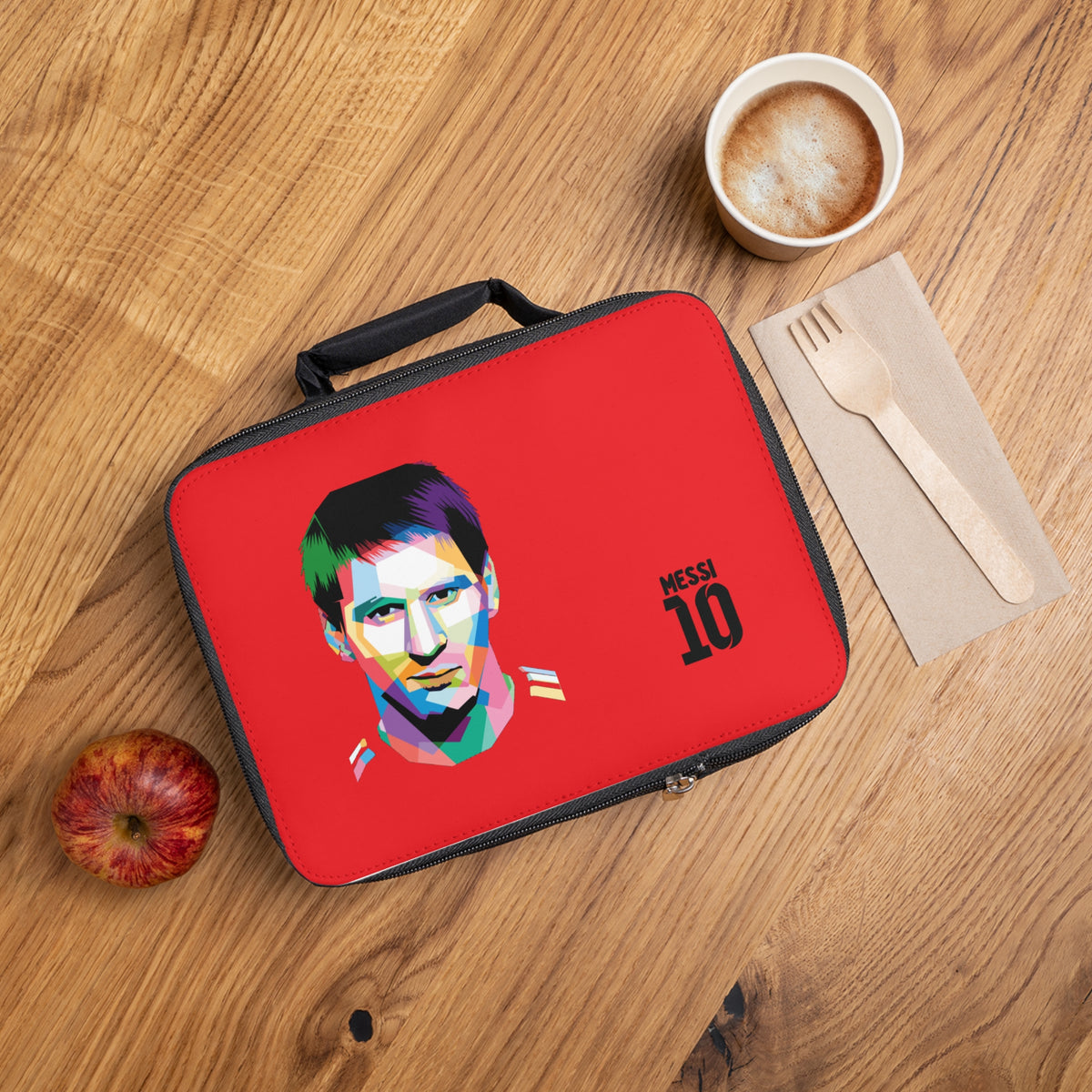 Lionel Messi LM10 Thermal Lunch Bag Red ⚽🥶