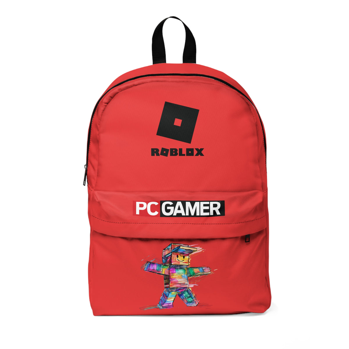 Roblox PC Gamer Backpack — Colorful Pixel (Coral Red)