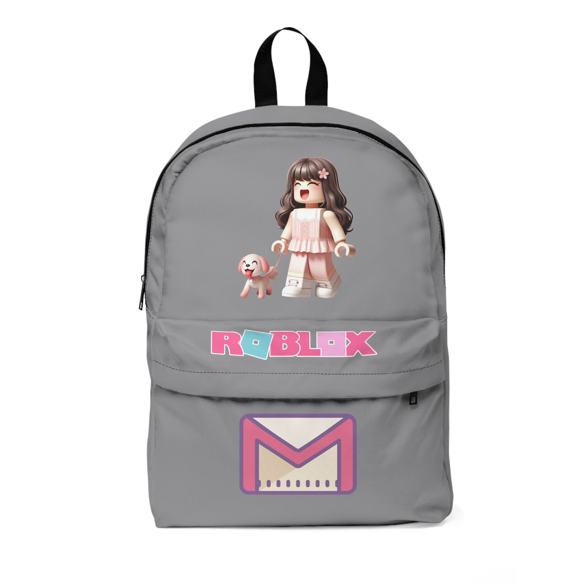 Roblox Soft Girl & Doggy Backpack Grey