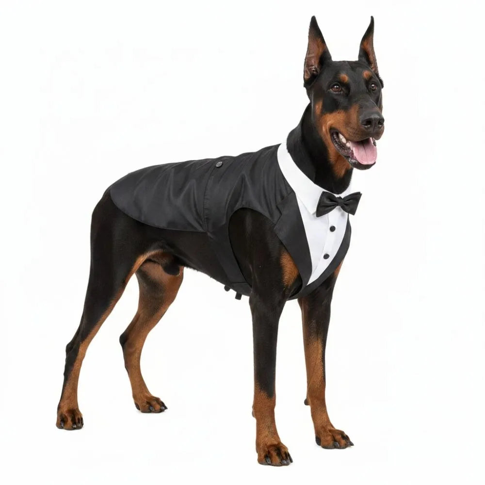Four Seasons Dog Business Suit Vest Set Cool Funny Close-fitting Dog Tuxedo Jacket Breathable Cool Pet Clothes For Pet S To 2XL