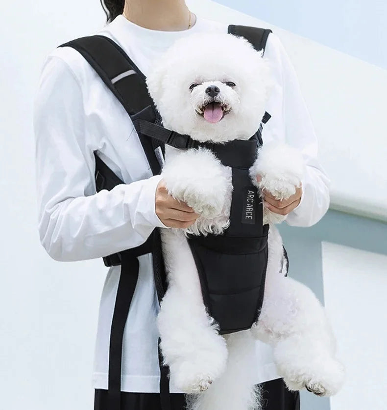 Pet Dogs Carrier Backpack Cat Carrier Portable Outdoor Dog Cat Carrier Chest Strap Outdoor Adjustable Hands Free Dog Backpack