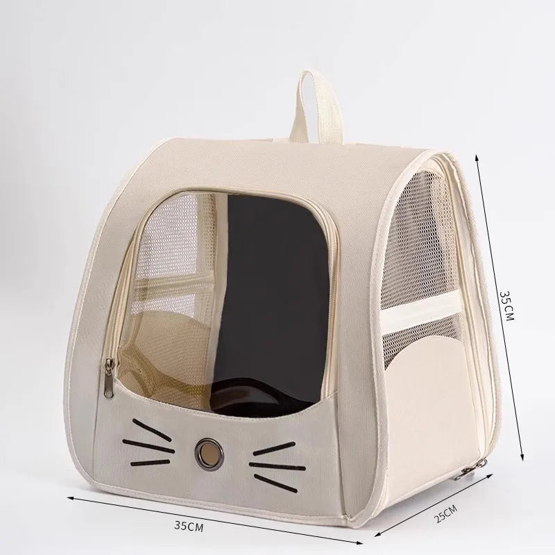 Cat Bag Outing Travel Pet Backpack Cabin Cat Schoolbag Shoulder Cage Multifunctional Bag Car Folding Soothing Anti-scratch
