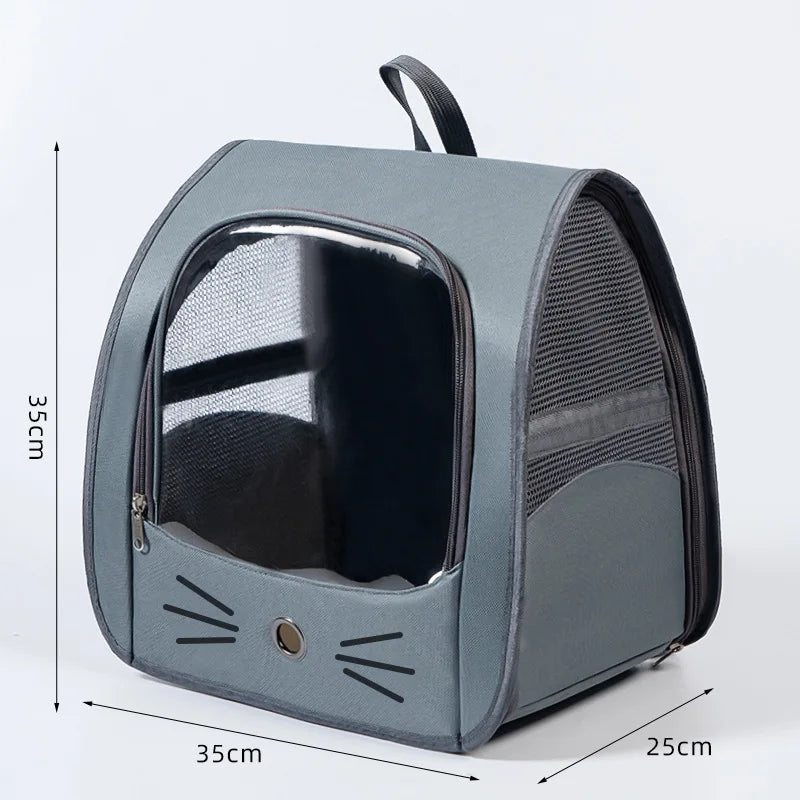 Cat Bag Outing Travel Pet Backpack Cabin Cat Schoolbag Shoulder Cage Multifunctional Bag Car Folding Soothing Anti-scratch