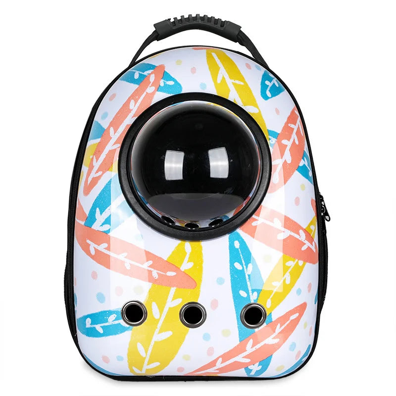 Space Capsule Transparent Cat Bag Out Breathable Backpack Pet Bag Oxford Cloth Portable Cat Bag Pet Supplies