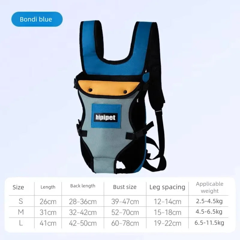 Pet Dogs Carrier Backpack Cat Carrier Portable Outdoor Dog Cat Carrier Chest Strap Outdoor Adjustable Hands Free Dog Backpack