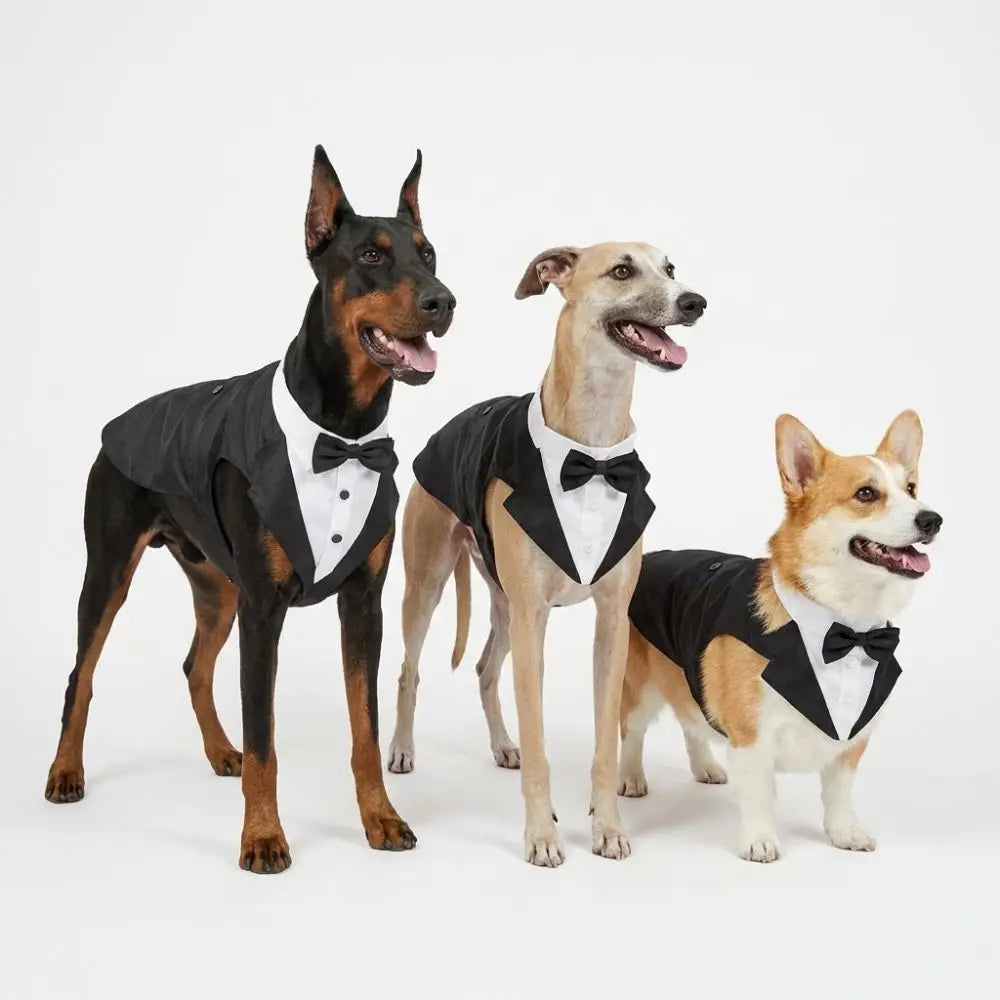Four Seasons Dog Business Suit Vest Set Cool Funny Close-fitting Dog Tuxedo Jacket Breathable Cool Pet Clothes For Pet S To 2XL