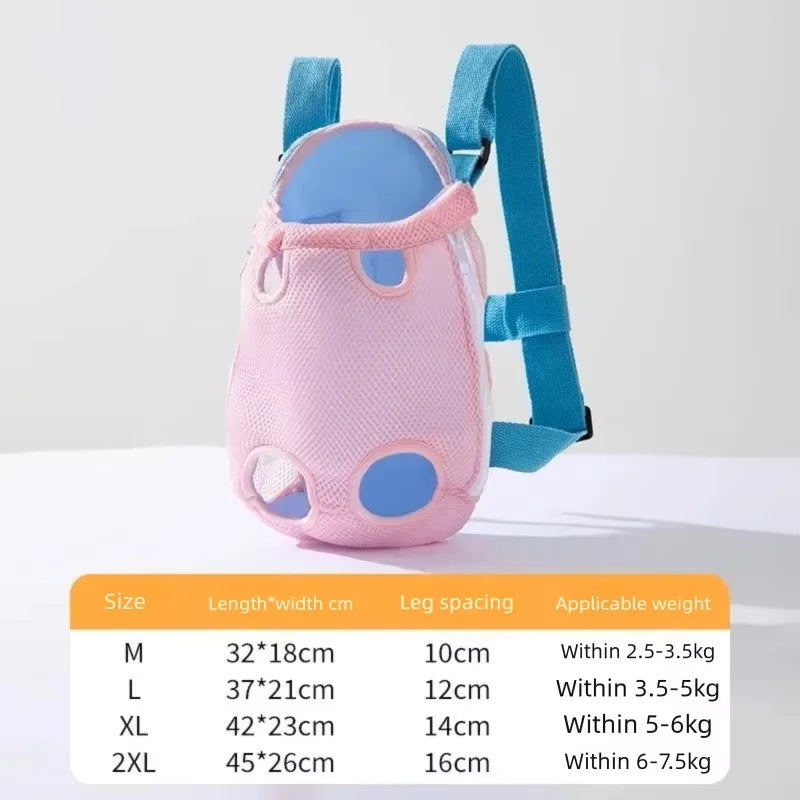 Pet Dogs Carrier Backpack Cat Carrier Portable Outdoor Dog Cat Carrier Chest Strap Outdoor Adjustable Hands Free Dog Backpack