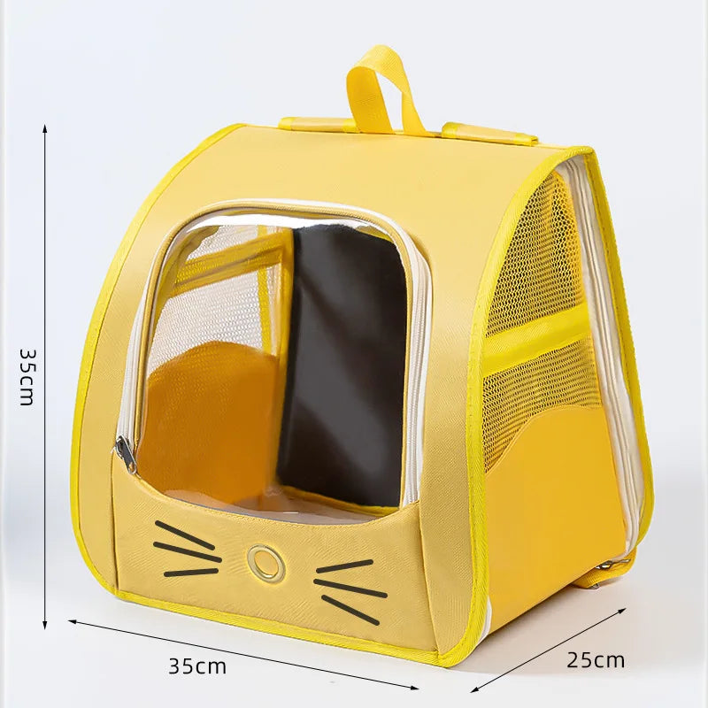 Cat Bag Outing Travel Pet Backpack Cabin Cat Schoolbag Shoulder Cage Multifunctional Bag Car Folding Soothing Anti-scratch