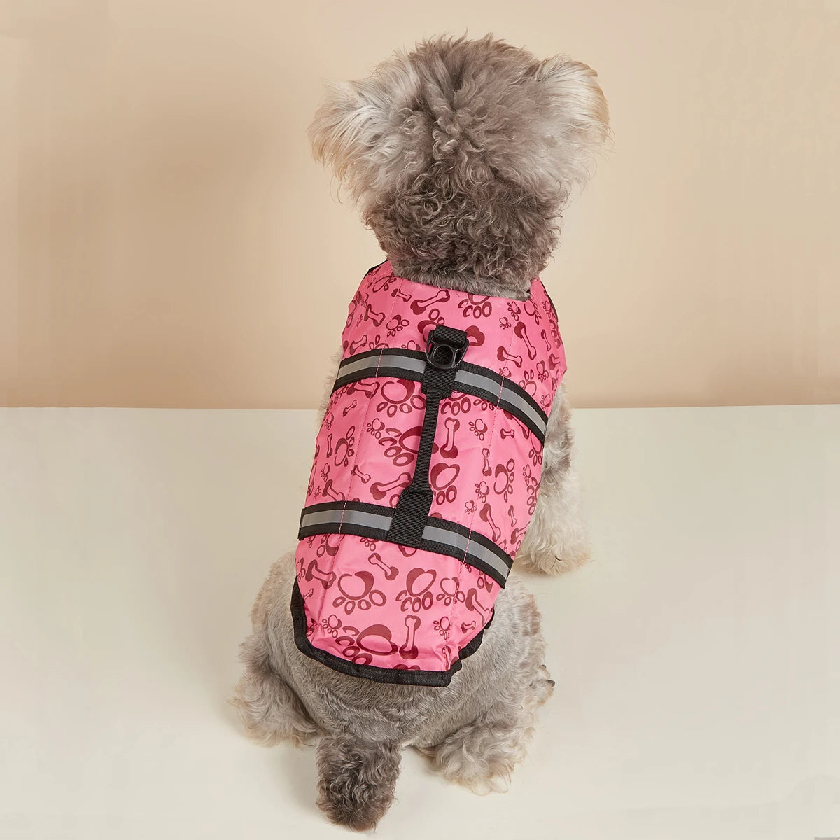 Dog Life Jacket Reflective Enhanced Buoyancy Life-saving Handle Adjustable Puppy Life Vest for Pets Swimming Summer Life Jacket