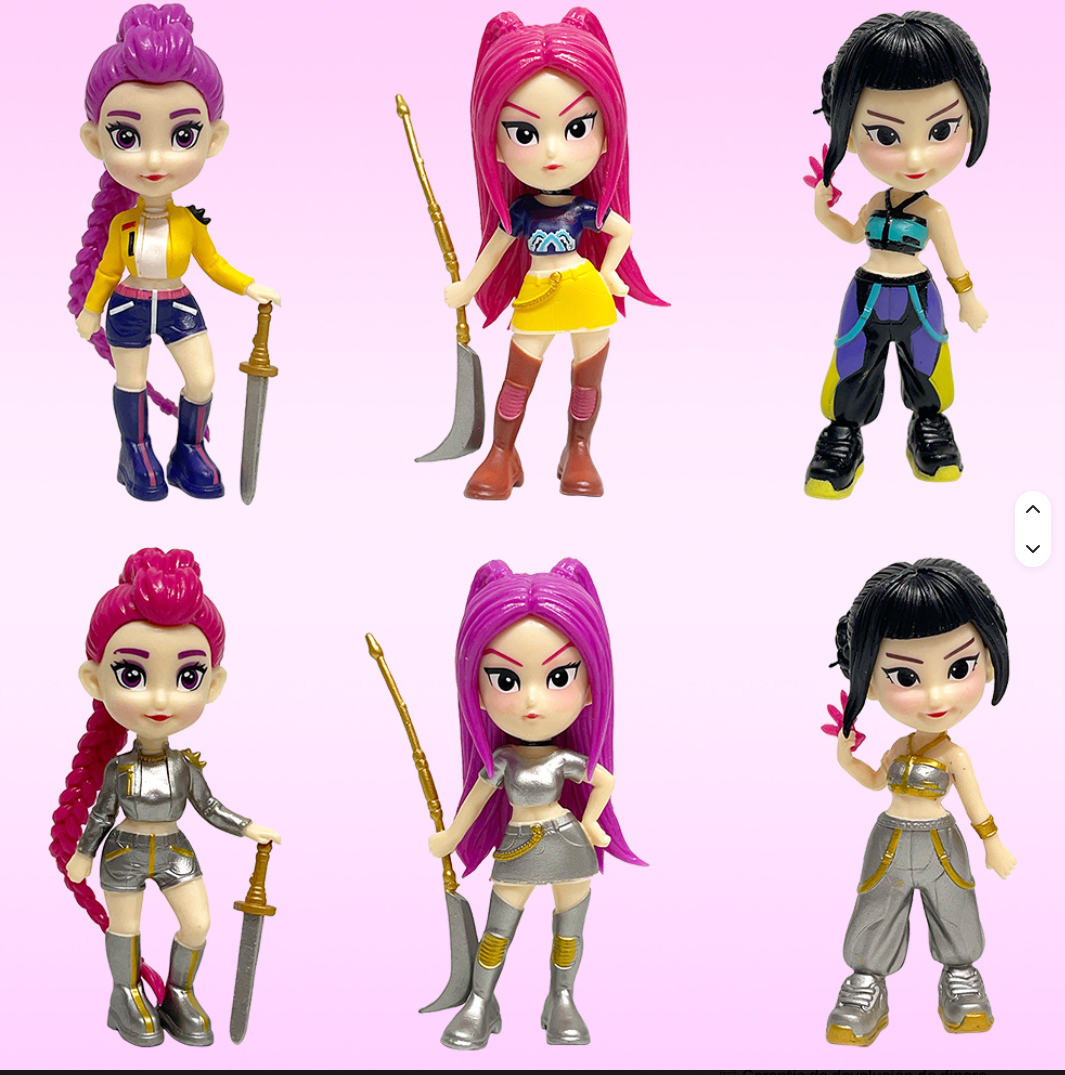 K-Pop Demon Hunters 6-Piece Mystery Blind Box Display