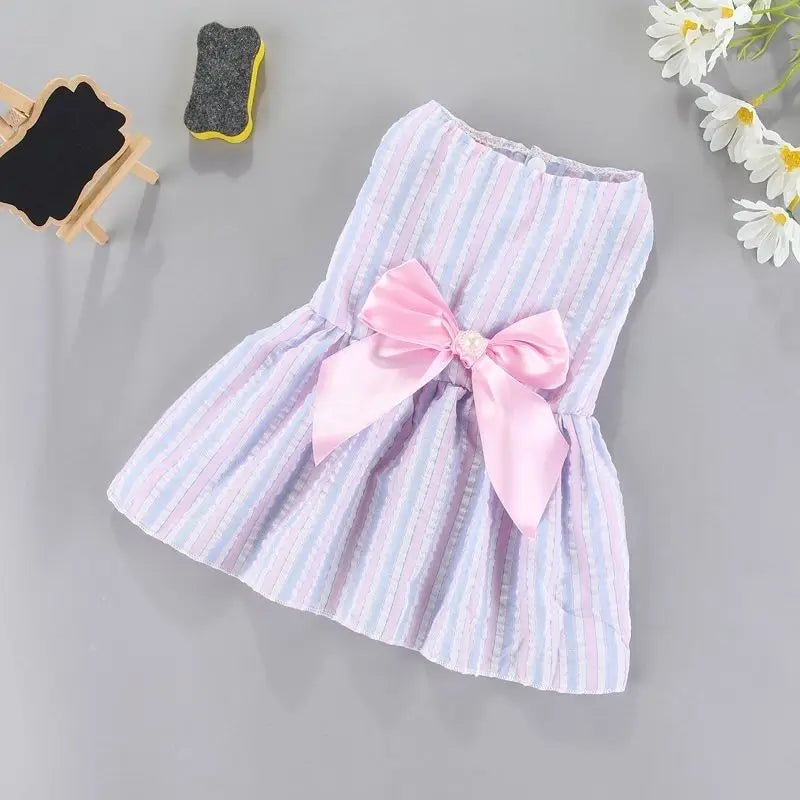 1pc Pet Supplies Small Dog Flower Princess Dress Kitty Teddy New Pet Clothes Cute Dog Skirt Summer Thin Pet Accessories