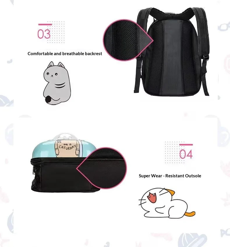 Portable pet carrier travel backpack for cats and dogs pet supplies pet bag cat backpack space