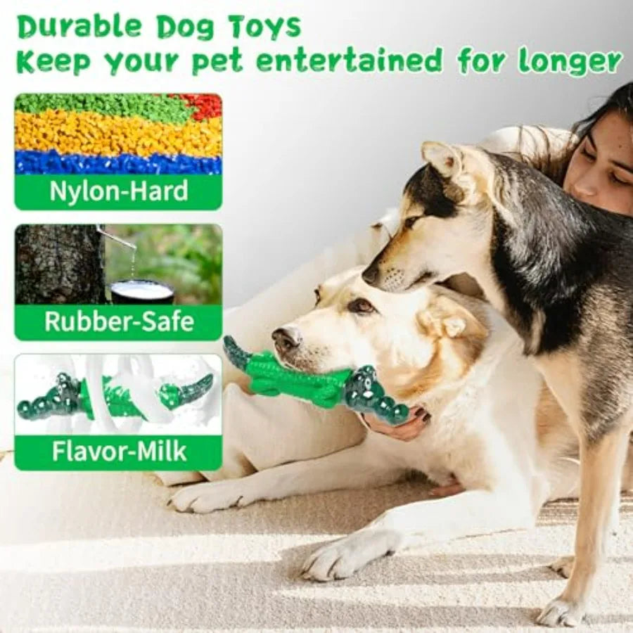 Dog Toys for Aggressive Chewers - Indestructible Dog Chew Toys for Small, Medium, Large Breed to Reduce Pet Anxiety and Boredom